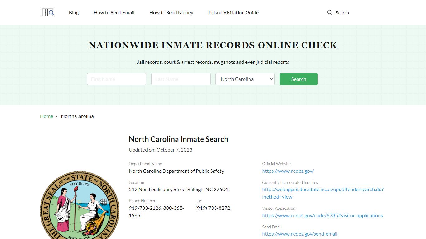 North Carolina Inmate Search - Alleghany County, North Carolina